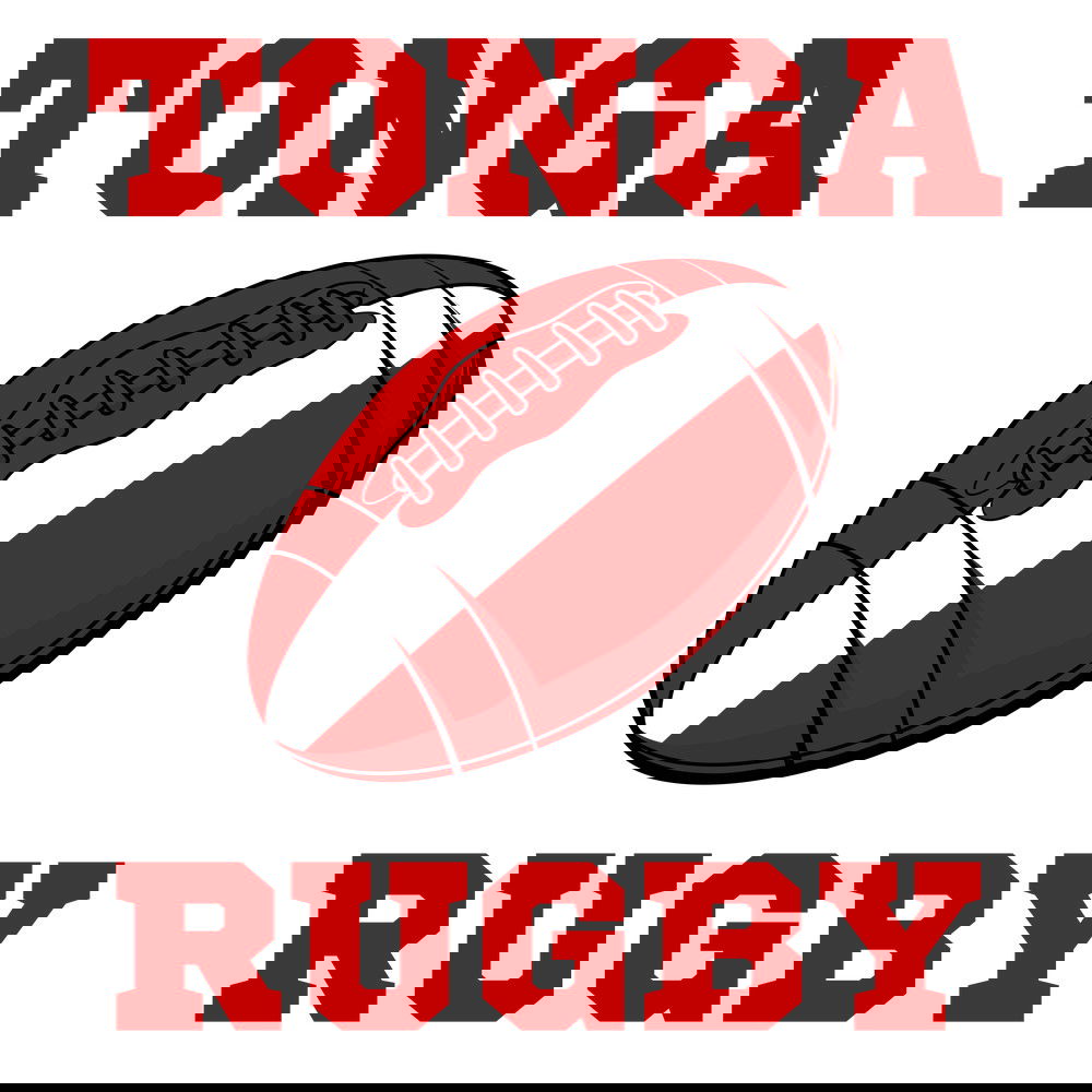 Tonga Rugby Ball Hoody (Red)